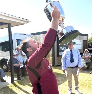 . . . . And Tom celebrates in style . . . . And Tom celebrates in style